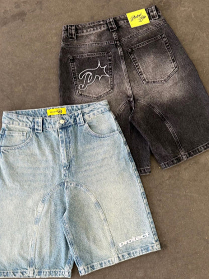 Retro Casual Denim Shorts