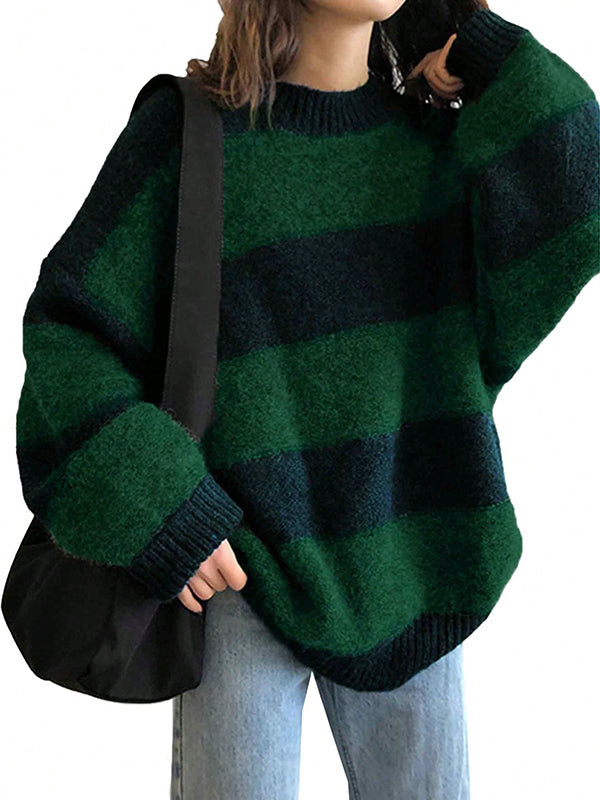 Oversized Stripe Pullover Sweater