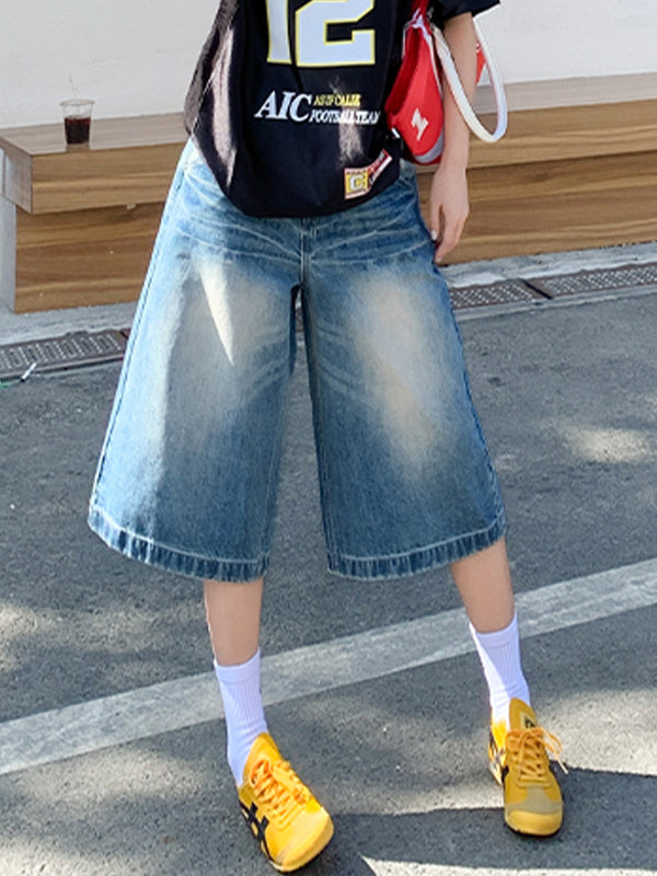 Vintage Lightning Stripe Seven Denim Shorts