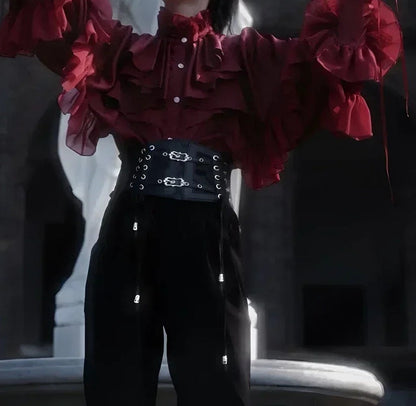 Gothic Batwing Sleeve Blouse
