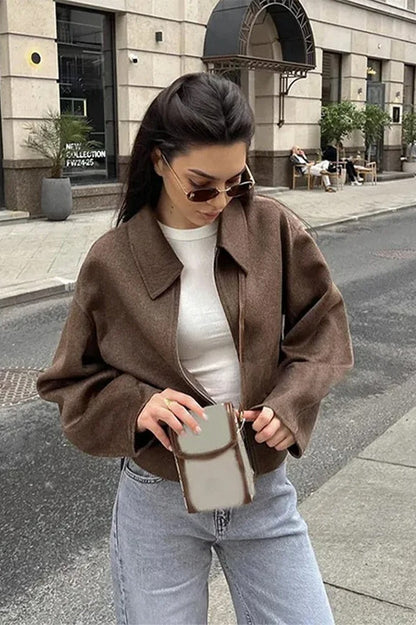 Vintage Lapel Short Jacket