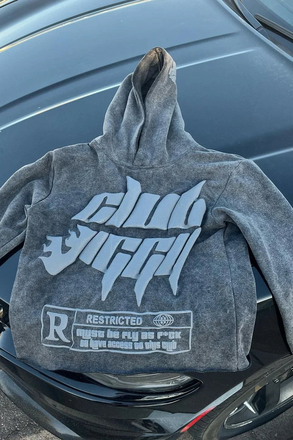 Graphic Print Oversized Hoodie