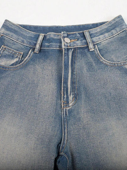 Y2K Vintage Slant Pocket Denim Shorts
