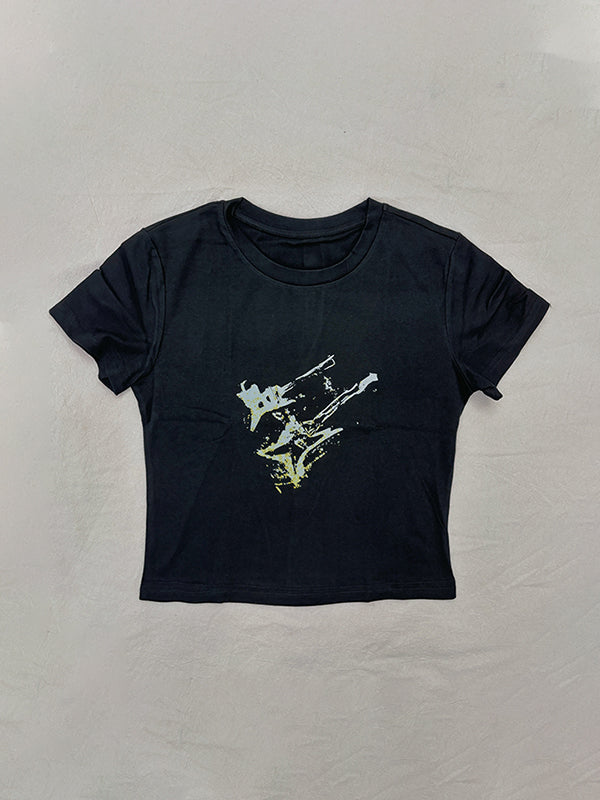 Vintage Guitar Hand Printed Tee