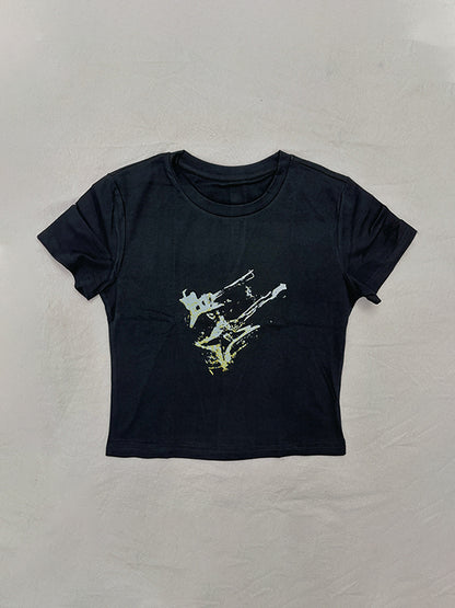 Vintage Guitar Hand Printed Tee
