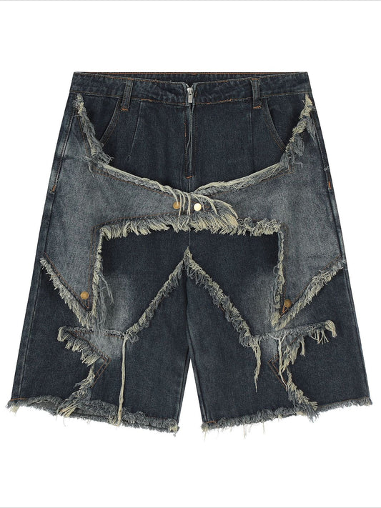 Vintage Star Loose Capri Shorts