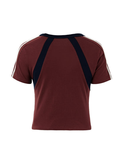 Patchwork Stripe Logo Short Sleeve Tee