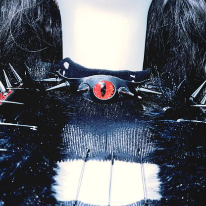 Hollow out PU leather long sleeve fluffy mini skirt set  | Festival Outfits Women