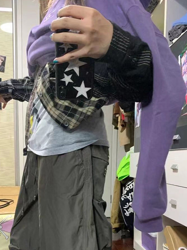 Street Thorn Print Oversized Hoodie