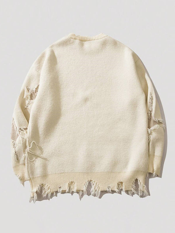 Street Skull Print Oversized Sweaters