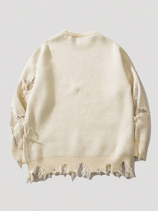 Street Skull Print Oversized Sweaters
