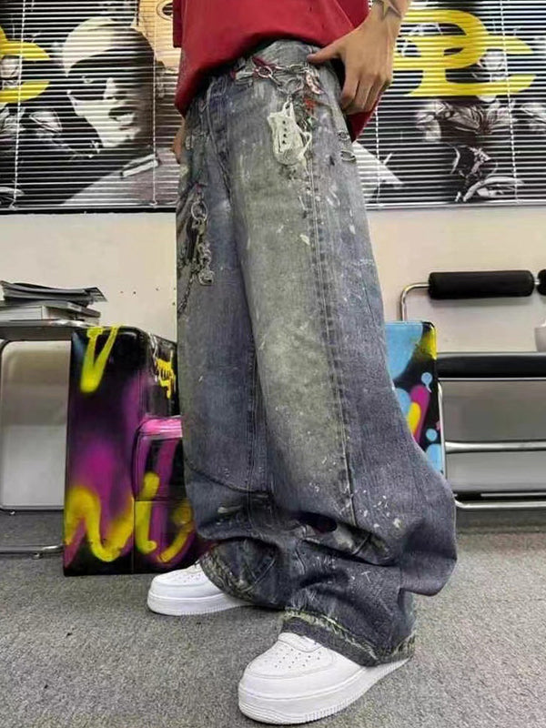 Retro Old Wasteland Style Boyfriend Jeans