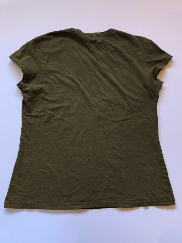 Solid Crew Neck Cropped Short Sleeve Tee