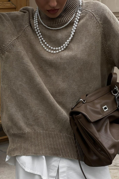Thin Distressed Elegant High-End Knit Sweater