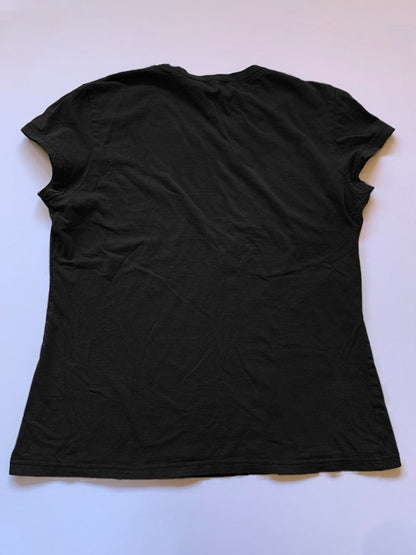 Vintage Brown Letter Print Short Sleeve Tee