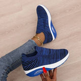 Women’s Trendy Slip-On Knitted Sneakers with Air Cushion | Ideal for Everyday Wear