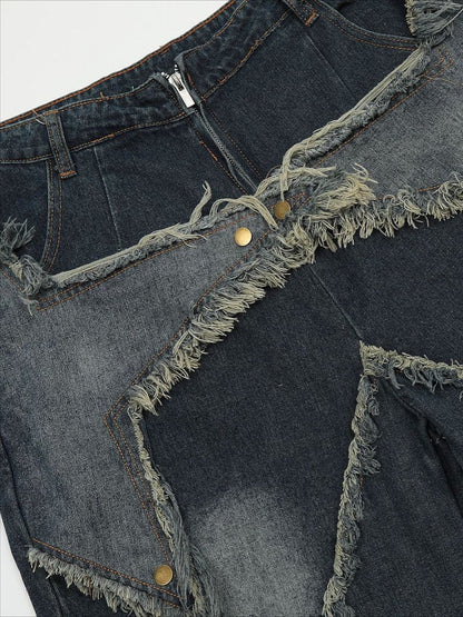 Vintage Star Loose Capri Shorts