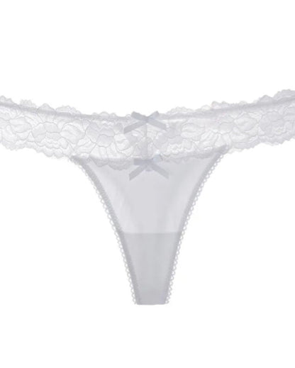 Female Mesh Solid Color Lace Underwear