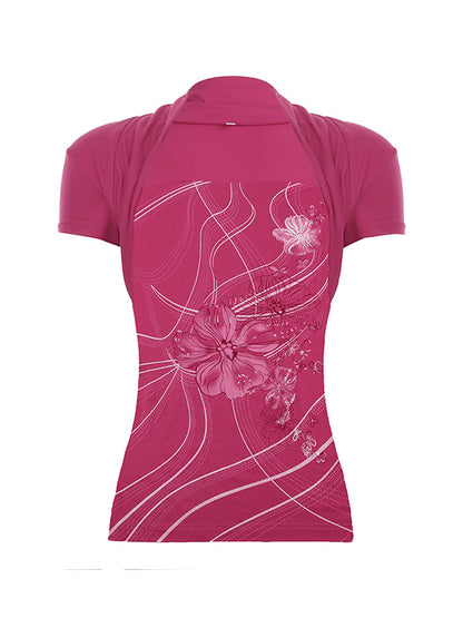 Floral Print Short Sleeve Tee