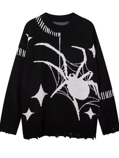 Vintage Distressed Punk Slouchy Knit  Sweater
