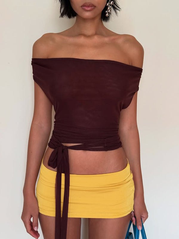 Strapless Halter Top Two Piece