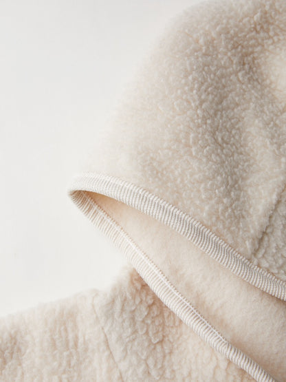 Lambswool Hooded Loose Jacket