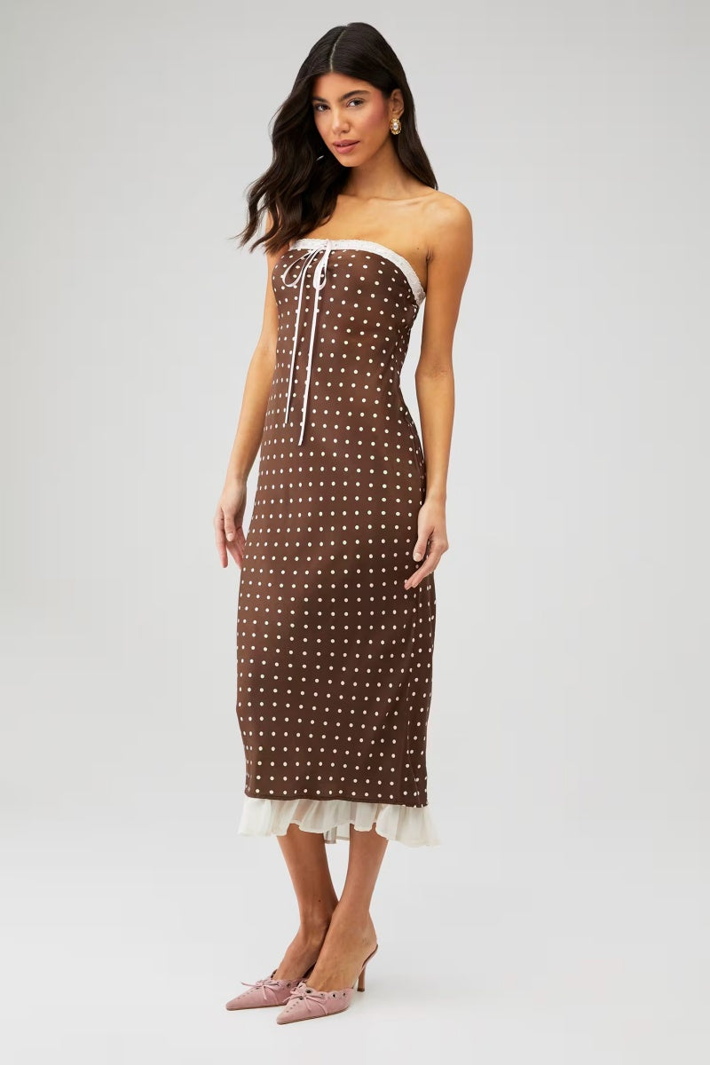 Daisy Mae Strapless Midi Dress