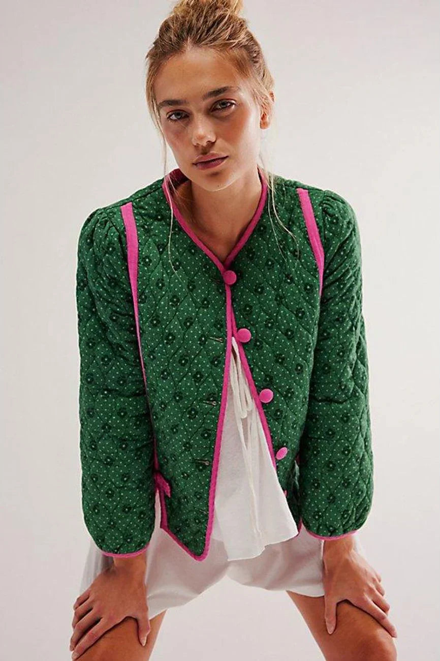 Chaqueta acolchada verde