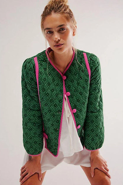 Chaqueta acolchada verde