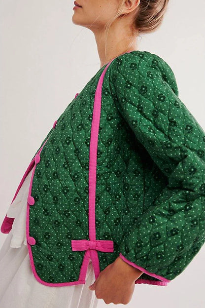Chaqueta acolchada verde