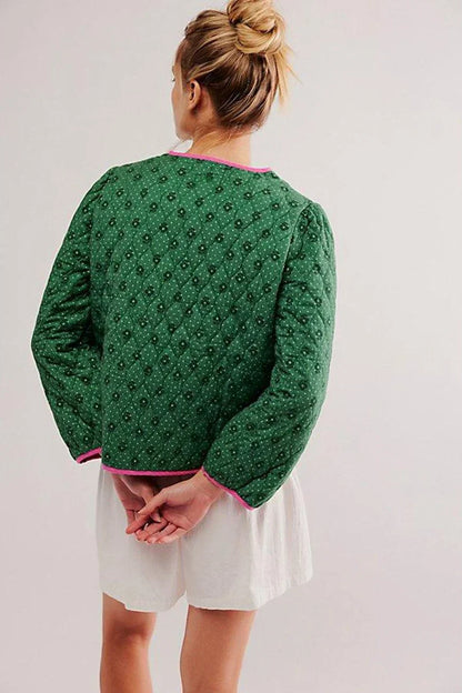 Chaqueta acolchada verde