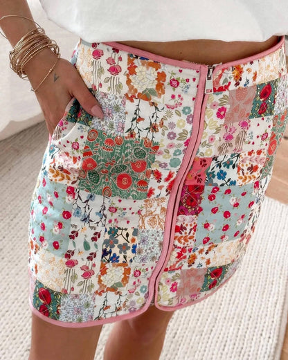 Conjunto de chaqueta acolchada con estampado Dana