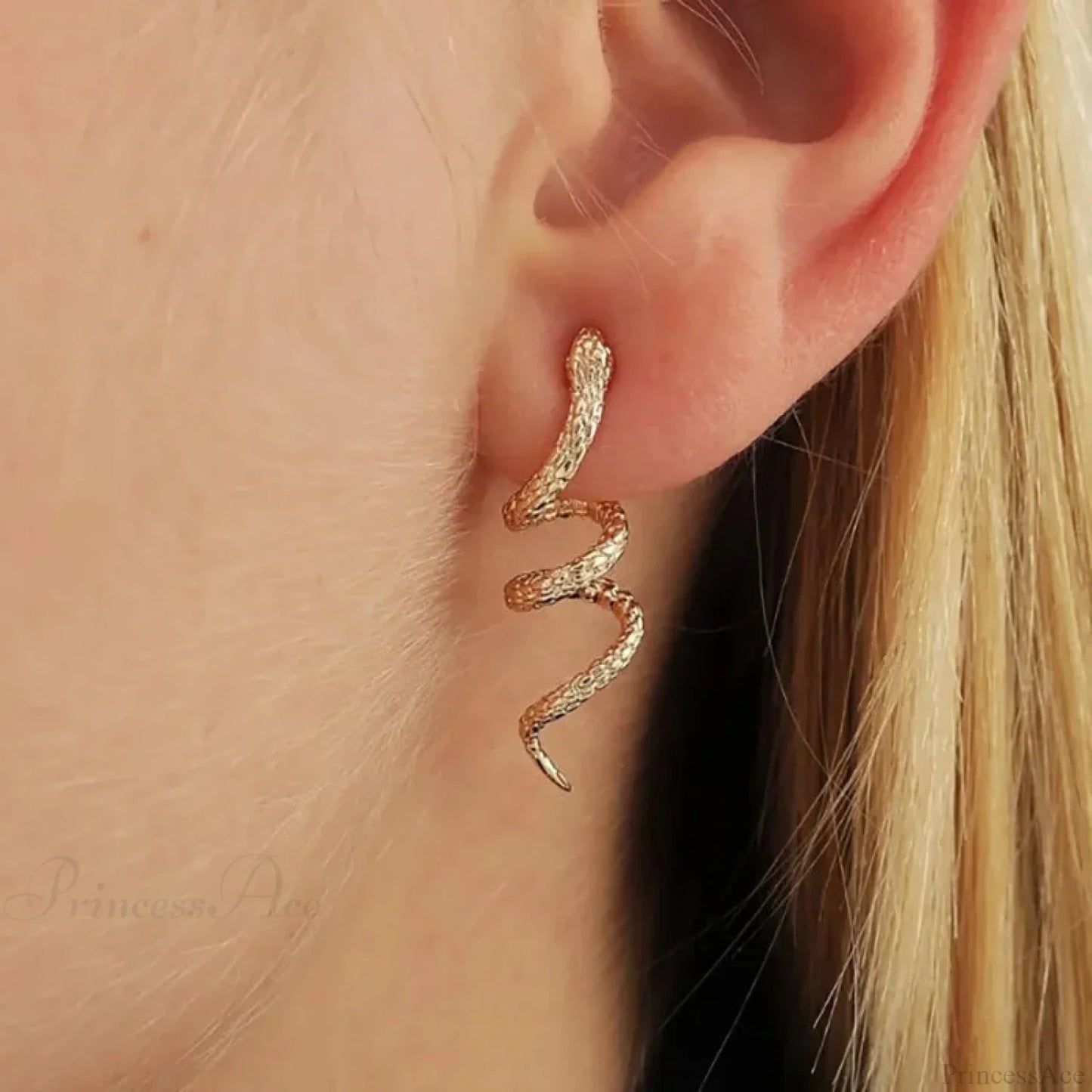 Dark Animal Serpent Clasp Character Earring