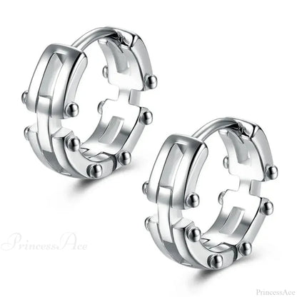 Dark Black Skull Awl Rock Declaration Earring