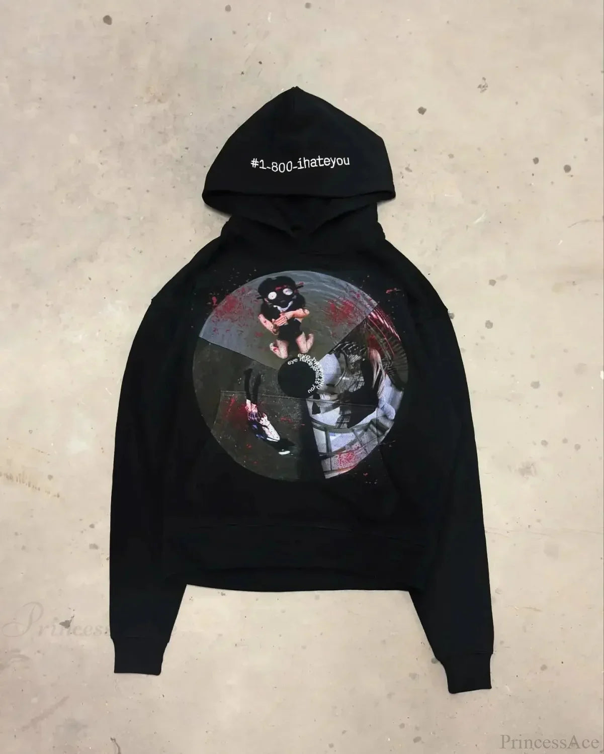 Dark Dirty Pictorial Print Hoodie