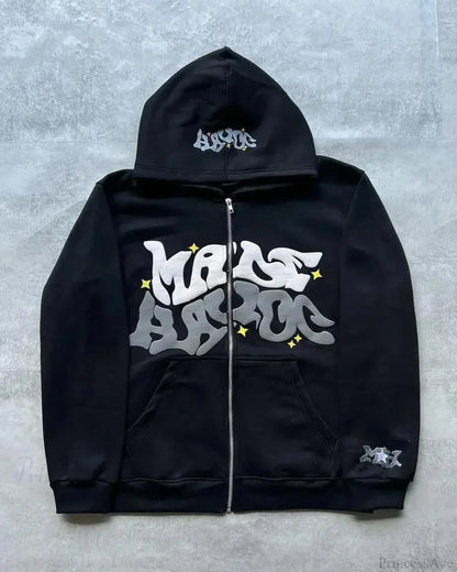 Dark Eyes Print Athletic Hoodie