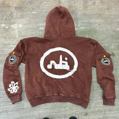 Dark Pink Cleansing Zip Hoodie