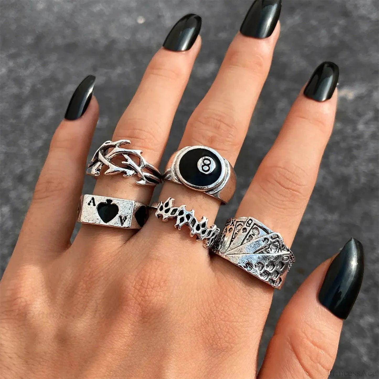 Dark Skull Blossom Seraphim Butterfly Band