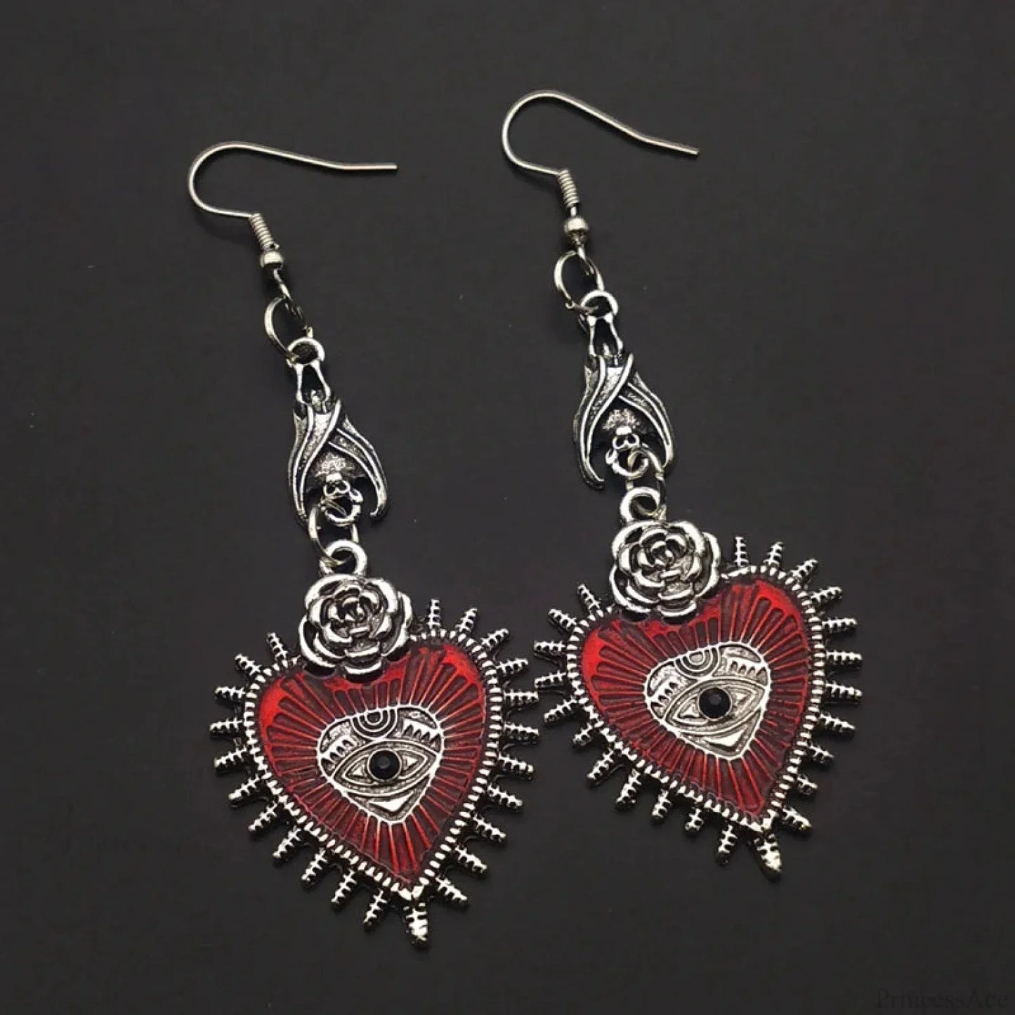 Dark Skull Stainless Steel C Shape Earring