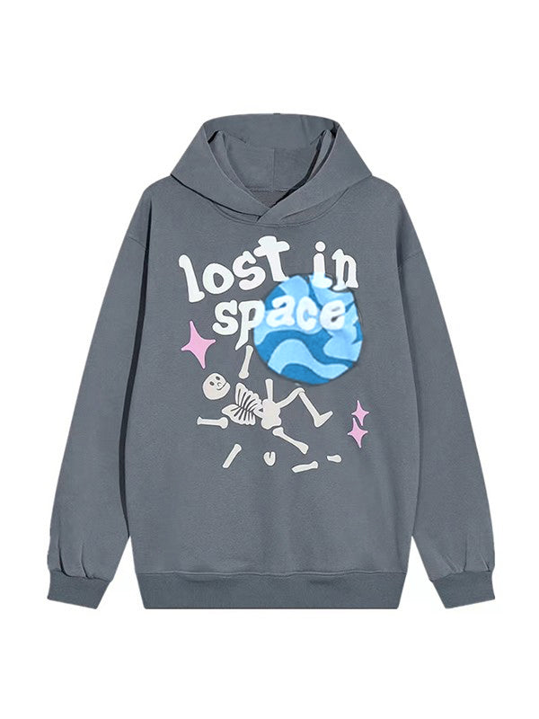 Graffiti Letter Skull Graphic Hoodie