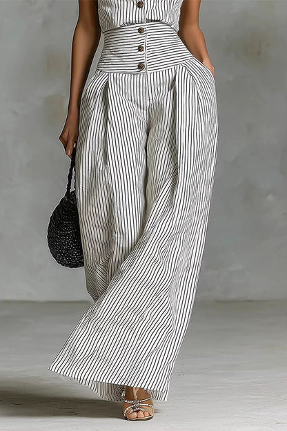 Striped Halter Neck Jumpsuit