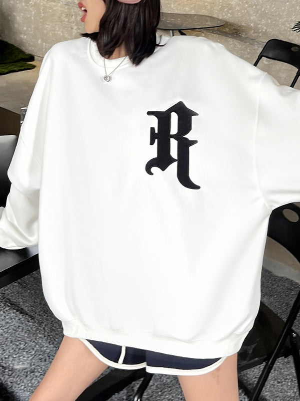 Street Letter Print Oversized Sweatshirt