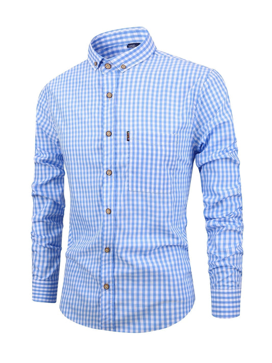 Walker - Camisa de cuadros de manga larga - Clásica - Tendencia - Ideal para otoño
