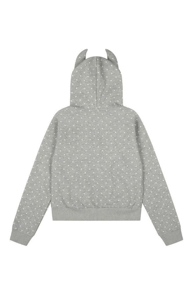 Vintage Polka Dot Harajuku Zip-Up Hoodie