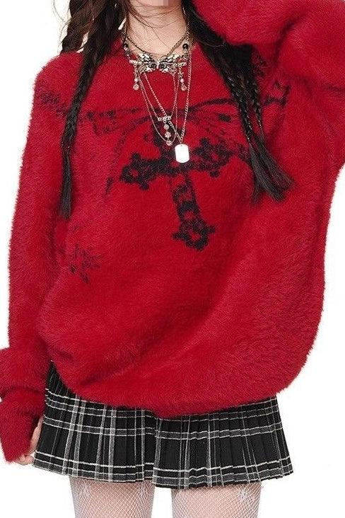 Gothic Streetwear Slim Sweater