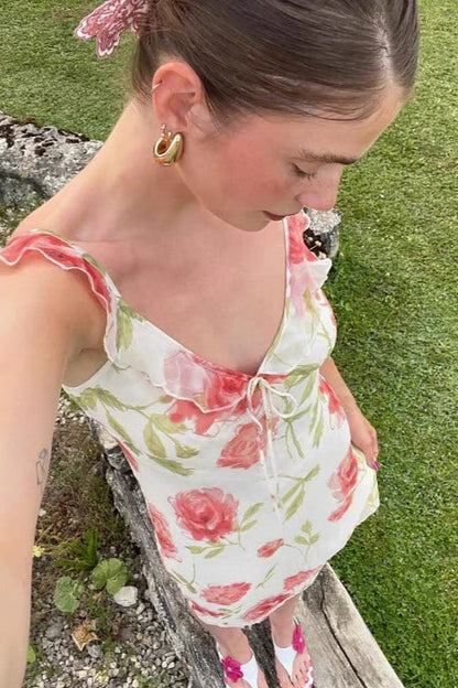 Floral Cami French Style Party Dress