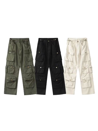 Multi Pockets Vintage Baggy Cargo Jeans
