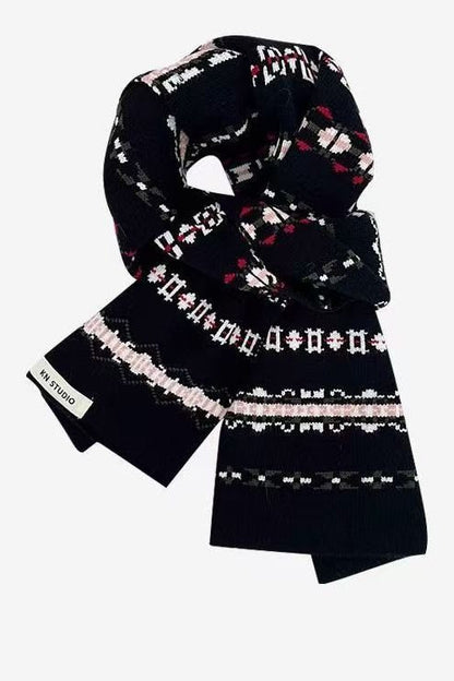 Striped Knit Vintage Warm Versatile Scarf
