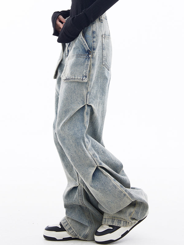 High waisted slimming versatile Cargo Jeans