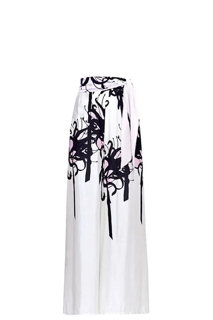 Traje de baño de una pieza con estampado de tinta china